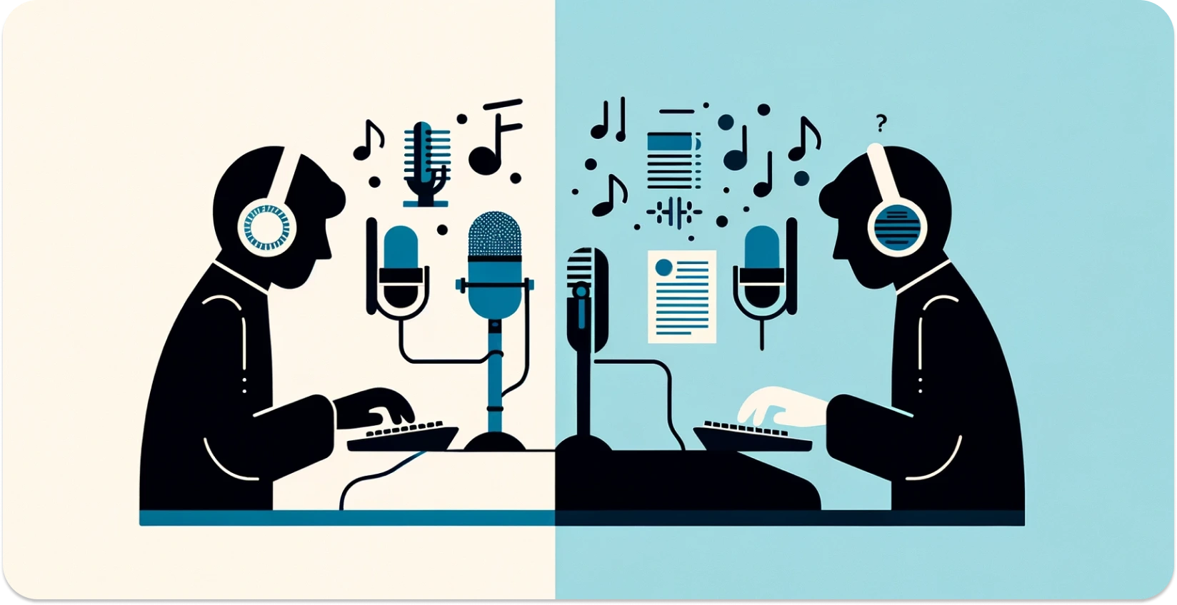 Човек, който използва софтуер за гласово въвеждане, разграничавайки процесите на диктовка и транскрипция.