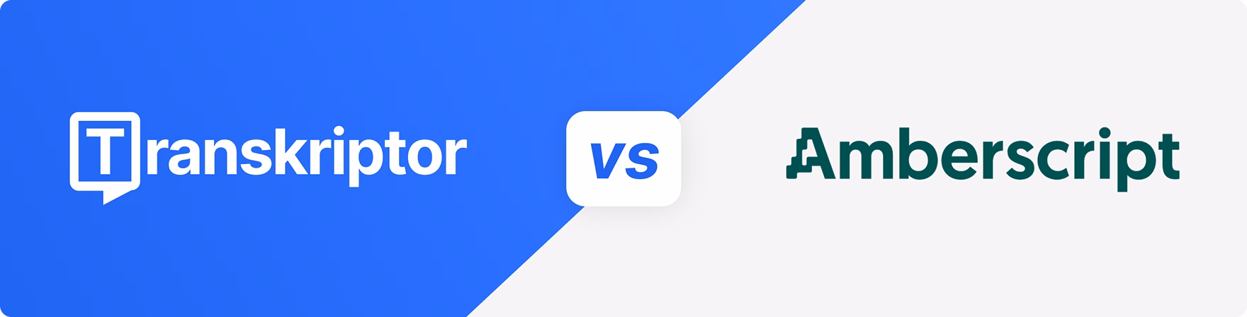 Graphique de comparaison Transkriptor Vs Amberscript.